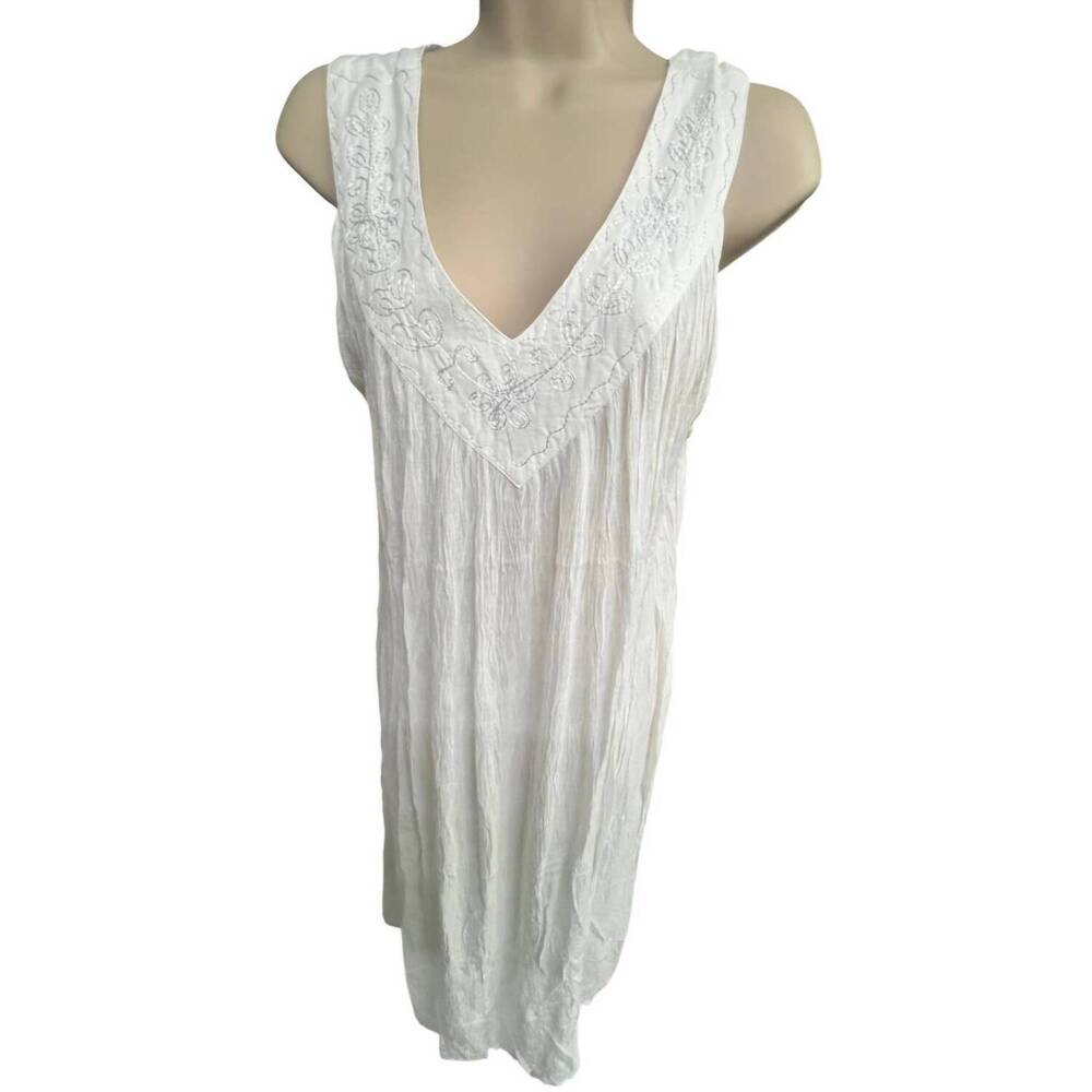 NEW NF women's breezy sleeveless dress in white